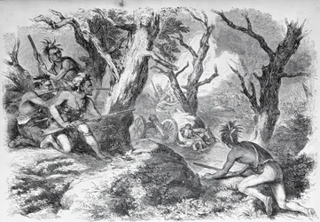 Sconfitta del generale Braddock nella guerra franco-indiana in Virginia, 1755, da 